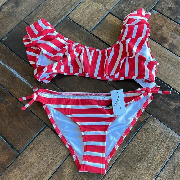 Milly Minis size 12 pinafore string two piece bikini set
